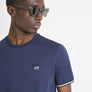 CAMISETA REGULAR FIT DE PUNTO DE ALGODÓN 100 % CON PARCHE CON EL LOGOTIPO Y DETALLES EN CONTRASTE
