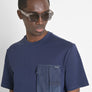 CAMISETA RELAXED FIT DE ALGODÓN CON DOBLE BOLSILLO