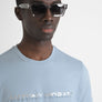 T-SHIRT REGULAR FIT DE ALGODÓN PURO CON ESTAMPADO DE LOGOTIPO EN RELIEVE EN DOS TONOS