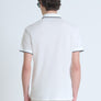 POLO REGULAR FIT DE PURO ALGODÓN CON PATRÓN GEOMÉTRICO INTEGRAL Y LOGOTIPO EN RELIEVE