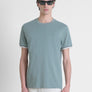 T-SHIRT REGULAR FIT DE PUNTO DE ALGODÓN PURO CON MONOGRAMA ESTAMPADO