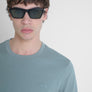 T-SHIRT REGULAR FIT DE PUNTO DE ALGODÓN PURO CON MONOGRAMA ESTAMPADO