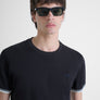 T-SHIRT REGULAR FIT DE PUNTO DE ALGODÓN PURO CON MONOGRAMA ESTAMPADO