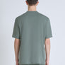 T-SHIRT RELAXED FIT DE PUNTO DE ALGODÓN PURO CON ESTAMPADO MINIMALISTA Y LOGOTIPO EN LA PARTE TRASERA