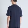 T-SHIRT RELAXED FIT DE PUNTO DE ALGODÓN PURO CON ESTAMPADO MINIMALISTA Y LOGOTIPO EN LA PARTE TRASERA