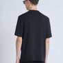 T-SHIRT RELAXED FIT DE PUNTO DE ALGODÓN PURO CON ESTAMPADO MINIMALISTA Y LOGOTIPO EN LA PARTE TRASERA