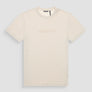 T-SHIRT REGULAR FIT DE PUNTO DE ALGODÓN 100 % CON CUELLO ACANALADO Y MONOGRAMA A JUEGO