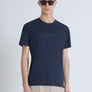 T-SHIRT REGULAR FIT DE PUNTO DE ALGODÓN 100 % CON CUELLO ACANALADO Y MONOGRAMA A JUEGO
