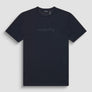 T-SHIRT REGULAR FIT DE PUNTO DE ALGODÓN 100 % CON CUELLO ACANALADO Y MONOGRAMA A JUEGO