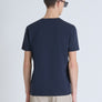 T-SHIRT REGULAR FIT DE PUNTO DE ALGODÓN 100 % CON CUELLO ACANALADO Y MONOGRAMA A JUEGO