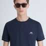 T-SHIRT AJUSTADA DE ALGODÓN JERSEY CON LOGOTIPO IMPRESO EN ESPUMA