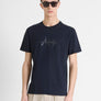 T SHIRT REGULAR FIT DE PUNTO DE ALGODÓN CON LOGOTIPO DE COLOR LISO
