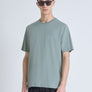 T-SHIRT RELAXED FIT DE ALGODÓN CON MONOGRAMA DEL LADO DEL CORAZÓN
