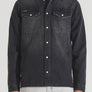 CAMISA REGULAR FIT EN DENIM NEGRO