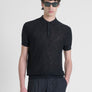 JERSEY REGULAR FIT EN MEZCLA DE LINO CON INSIGNIA DEL LOGOTIPO