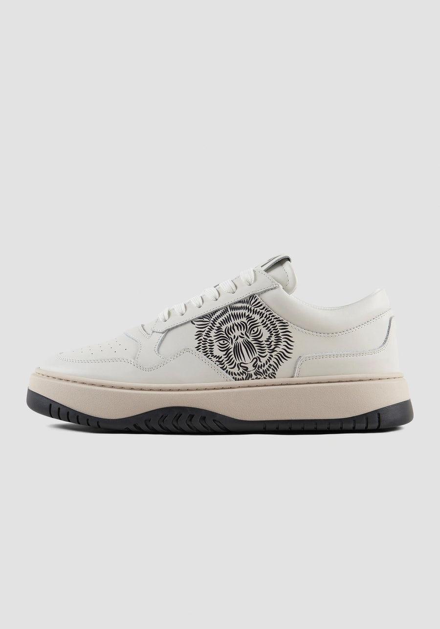 SNEAKERS «EHRAN» DE PIEL CON ESTAMPADO DE TIGRE