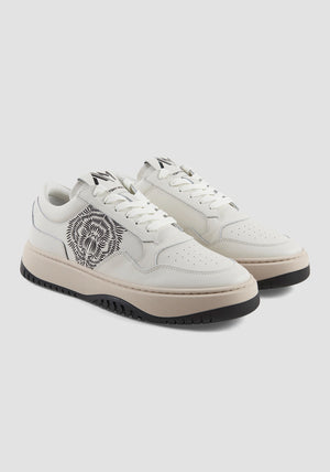 SNEAKERS «EHRAN» DE PIEL CON ESTAMPADO DE TIGRE