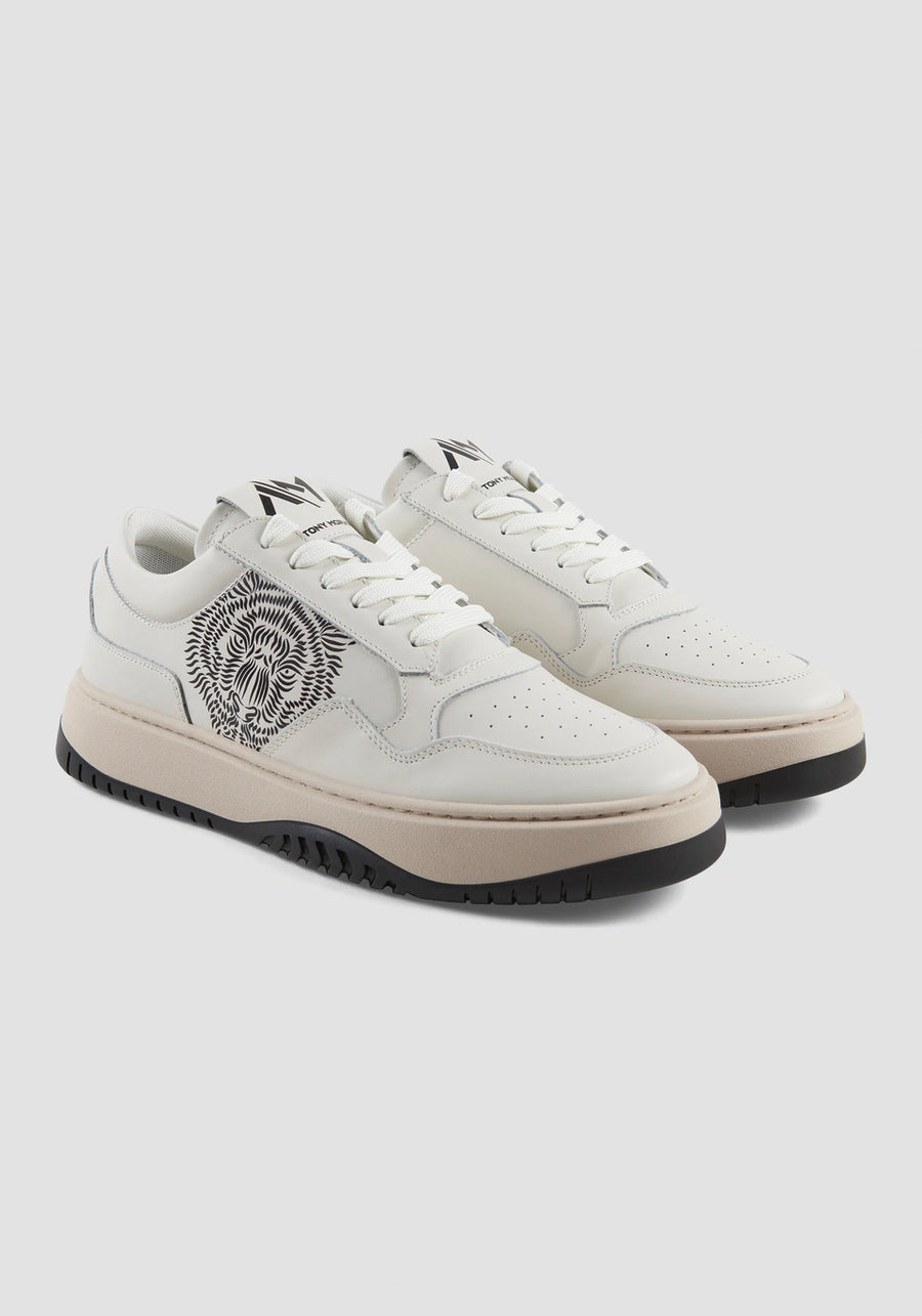 SNEAKERS «EHRAN» DE PIEL CON ESTAMPADO DE TIGRE