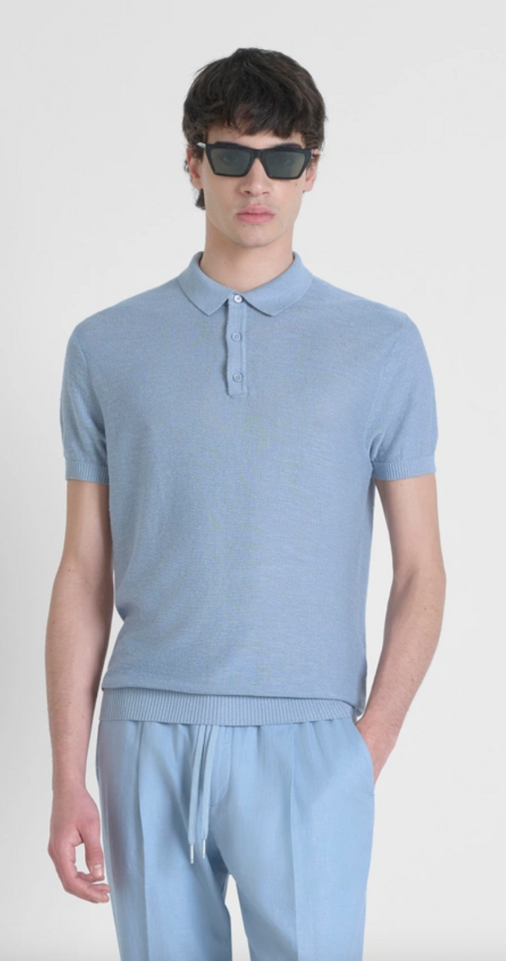 JERSEY REGULAR FIT EN MEZCLA DE LINO DE HILO SUAVE
