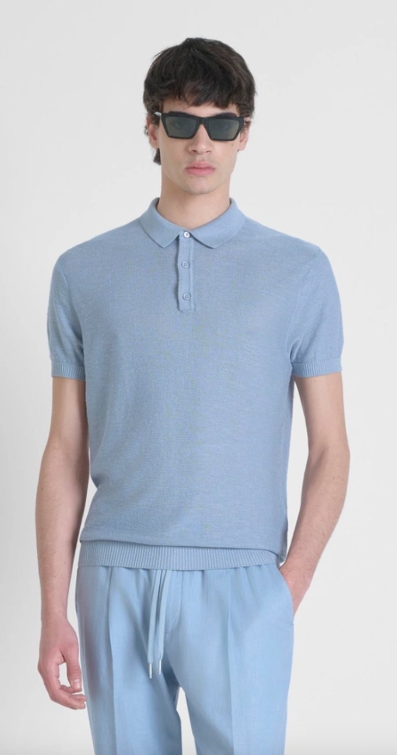 JERSEY REGULAR FIT EN MEZCLA DE LINO DE HILO SUAVE