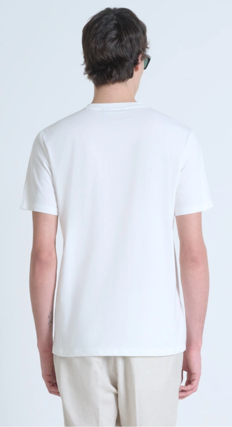 T-SHIRT REGULAR FIT DE ALGODÓN JERSEY CON LOGOTIPO DE CORCHO ESTAMPADO