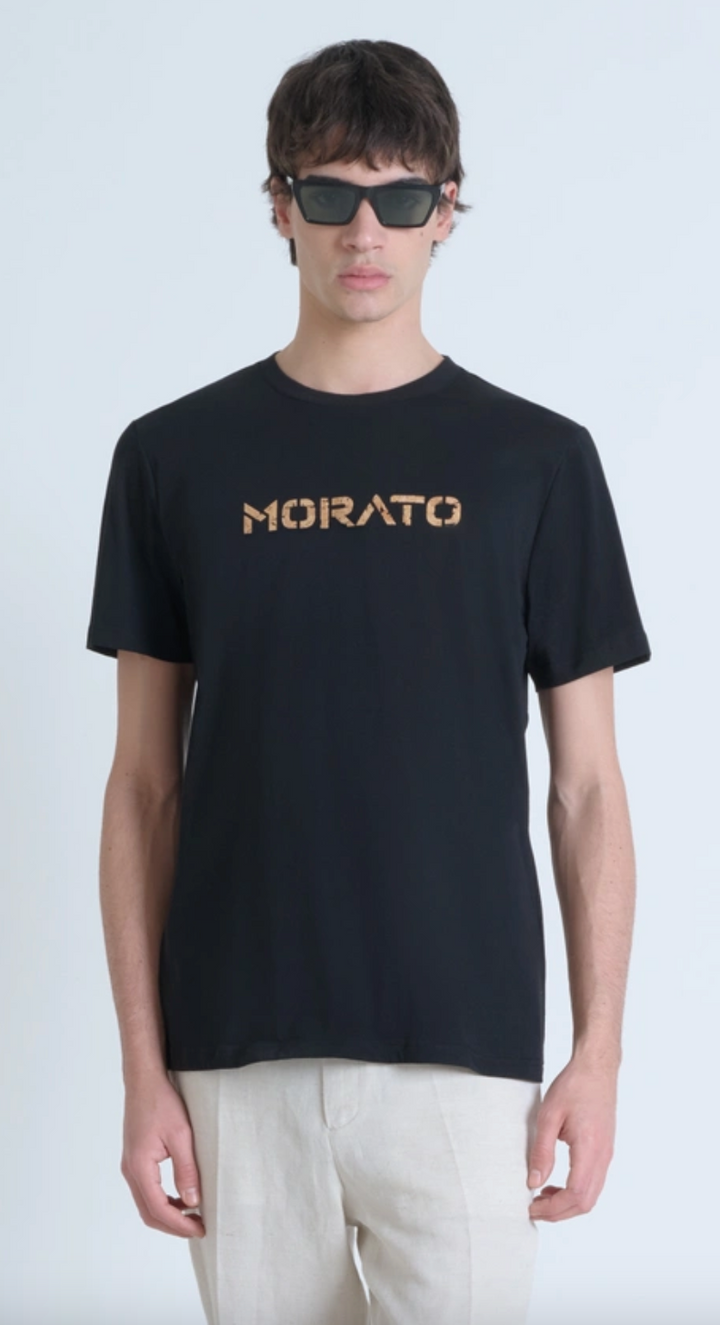T-SHIRT REGULAR FIT DE ALGODÓN JERSEY CON LOGOTIPO DE CORCHO ESTAMPADO