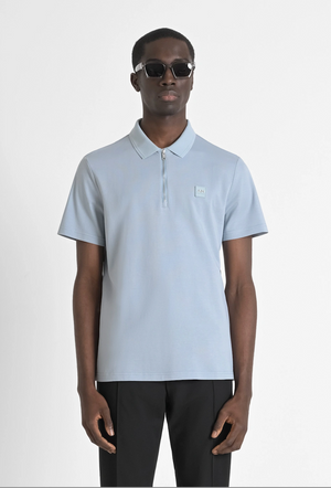 POLO REGULAR FIT DE PUNTO DE ALGODÓN 100 % CON PARCHE COSIDO Y MONOGOTIPO EN CONTRASTE