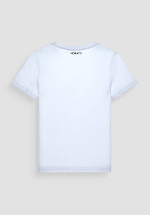 T-SHIRT REGULAR FIT DE JERSEY DE ALGODÓN BLANCO CON ESTAMPADO DE PANTERA