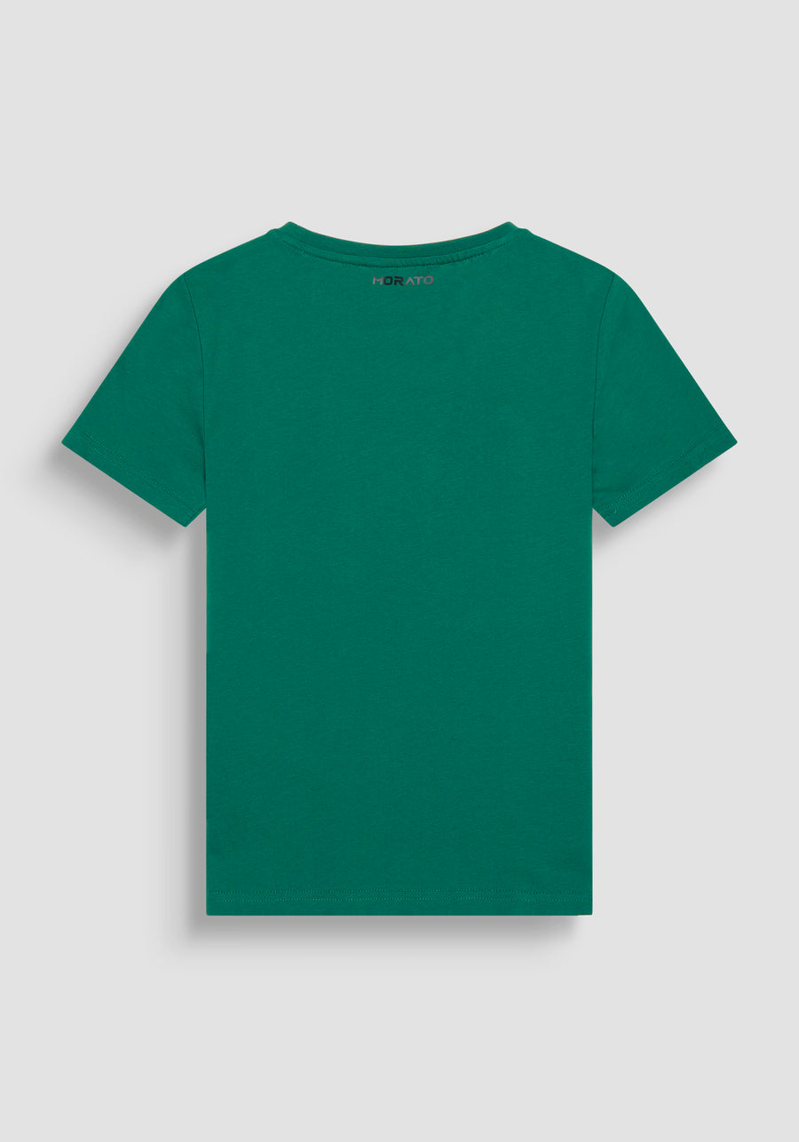 T-SHIRT SLIM FIT IN JERSEY CON ESTAMPADO DE PANTERA