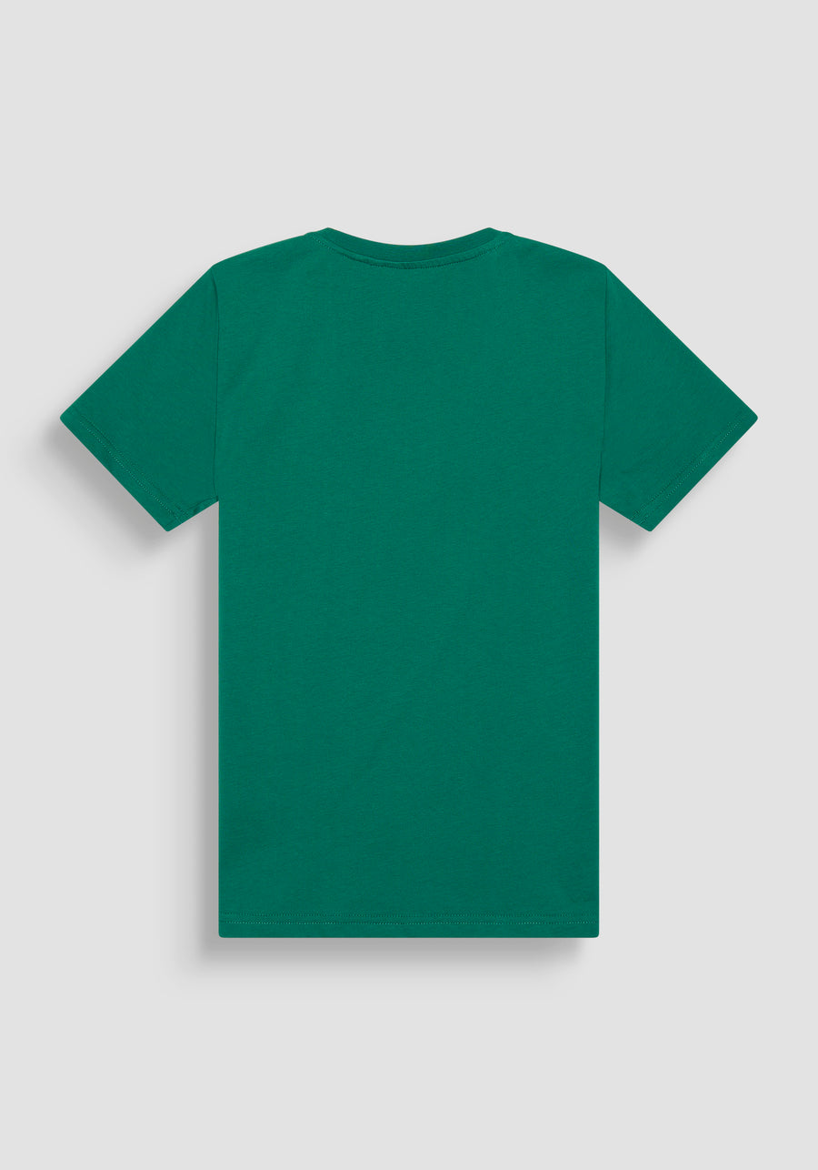 T SHIRT SLIM FIT DE JERSEY DE ALGODÓN VERDE CON LOGOTIPO STREET
