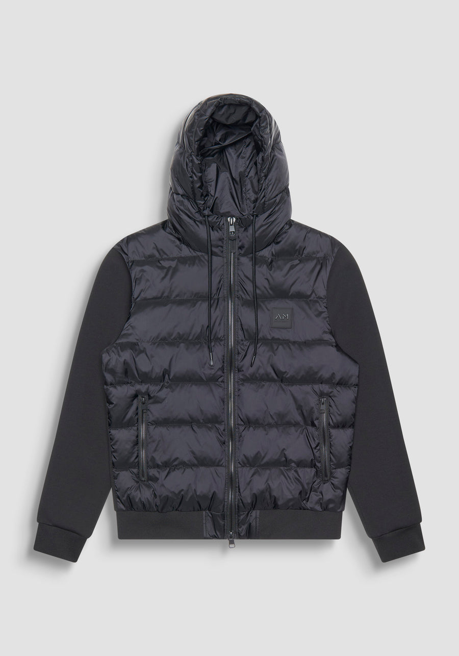 CHAQUETA SLIM FIT DE NAILON NEGRO