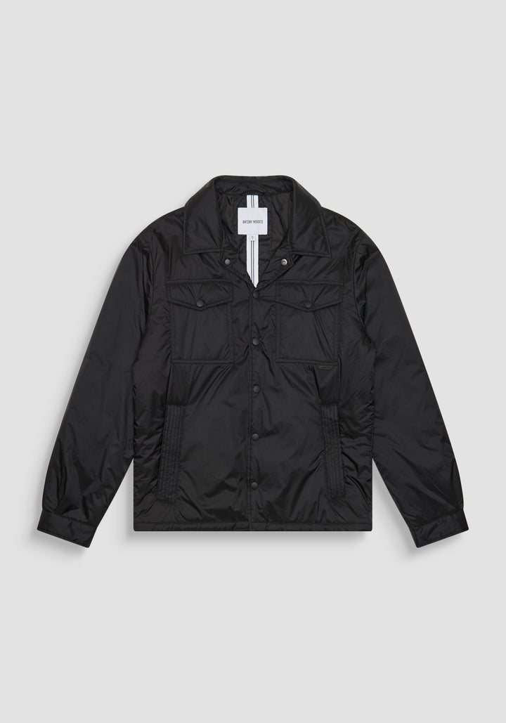 CHAQUETA REGULAR FIT DE NAILON SHIOZE CON LOGOTIPO DE GOMA