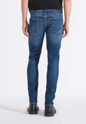 JEANS TAPERED OZZY IN BLUE DENIM VINTAGE GOLD LINE