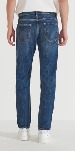 JEANS CLEVE SLIM STRAIGHT FIT IN BLUE DENIM