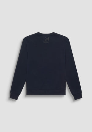 SUÉTER SLIM FIT NEGRO DE ALGODÓN CON LOGOTIPO "MTV"