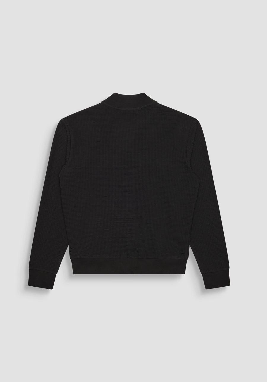 SUDADERA SLIM FIT DE ALGODÓN ELÁSTICO CON ESTAMPADO A CUADROS