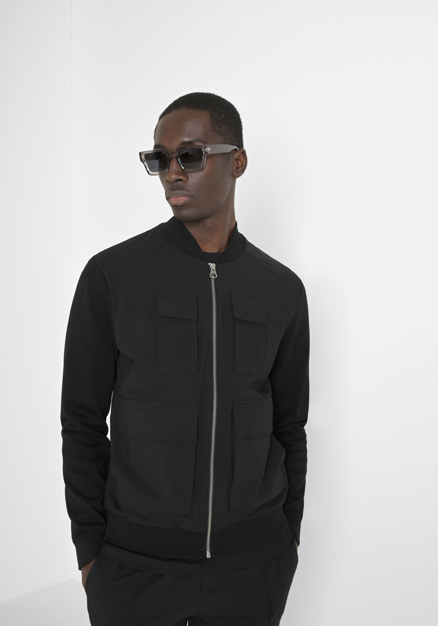 SUDADERA REGULAR FIT EN MEZCLA DE ALGODÓN Y VISCOSA ELÁSTICA