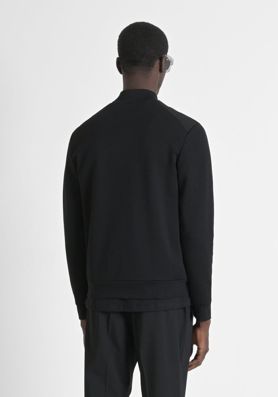 SUDADERA REGULAR FIT EN MEZCLA DE ALGODÓN Y VISCOSA ELÁSTICA
