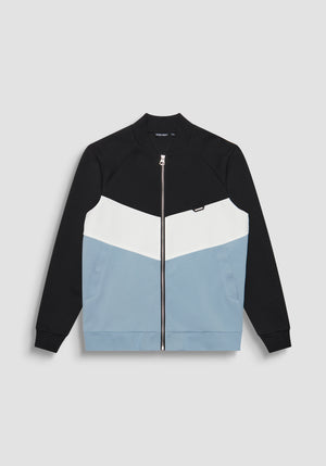 SUDADERA SLIM FIT DE MEZCLA DE ALGODÓN CON CREMALLERA Y CAPUCHA