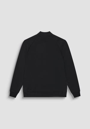 SUDADERA SLIM FIT DE MEZCLA DE ALGODÓN CON CREMALLERA Y CAPUCHA