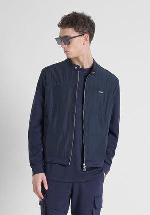 SUDADERA REGULAR FIT DE MEZCLA DE ALGODÓN CON TEJIDO EN CONTRASTE