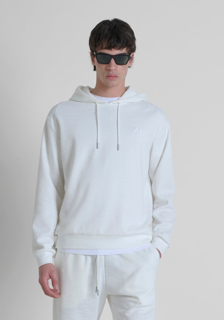 SUDADERA REGULAR FIT DE MEZCLA DE ALGODÓN CON PARCHE CON LOGOTIPO