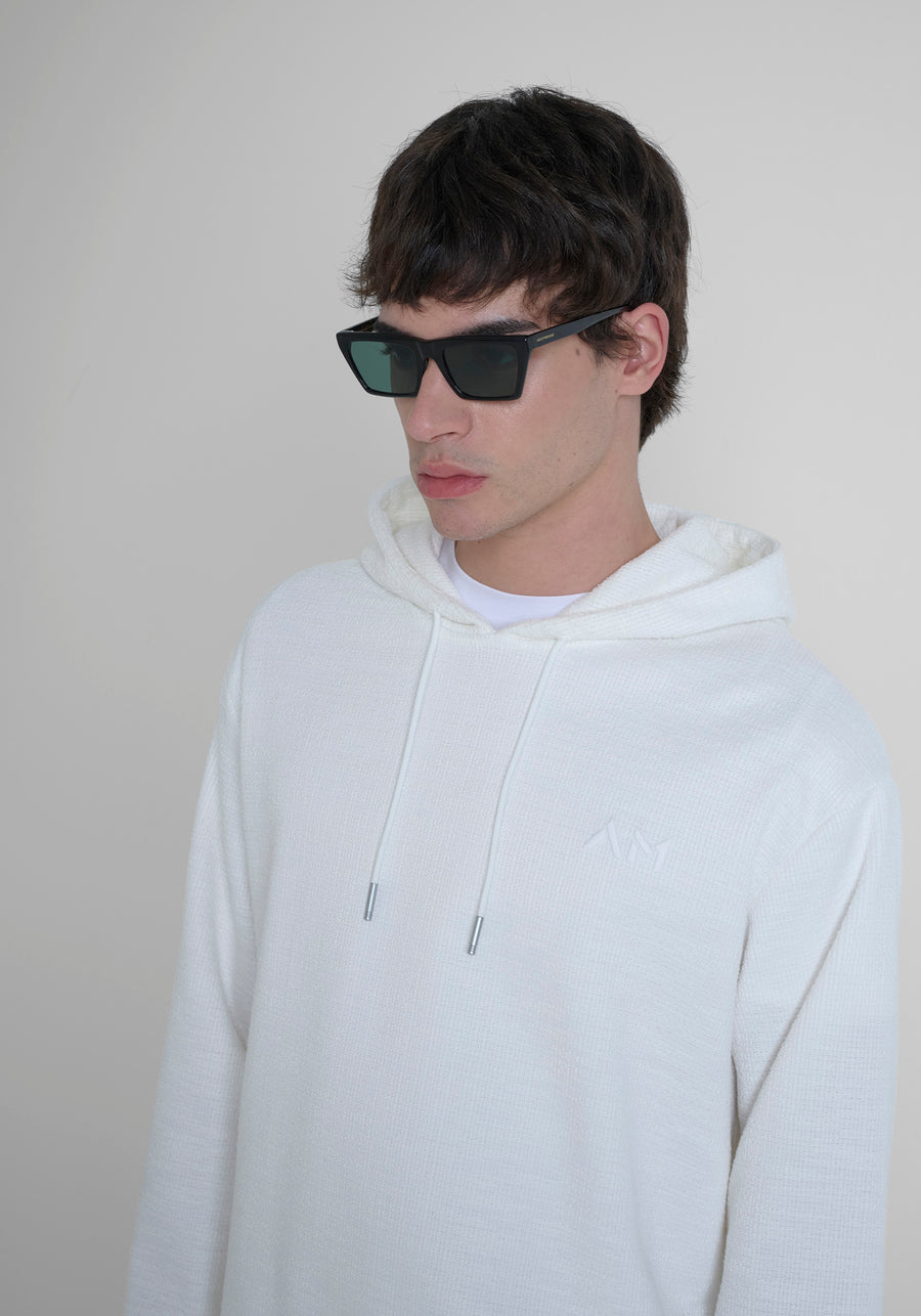 SUDADERA REGULAR FIT DE MEZCLA DE ALGODÓN CON PARCHE CON LOGOTIPO
