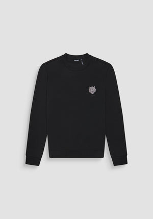 SUDADERA SLIM FIT DE MEZCLA DE ALGODÓN CON ESTAMPADO DE TIGRE DE GOMA