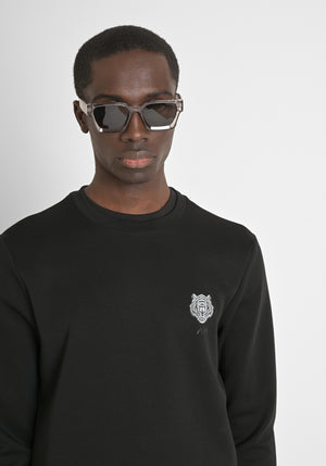SUDADERA SLIM FIT DE MEZCLA DE ALGODÓN CON ESTAMPADO DE TIGRE DE GOMA