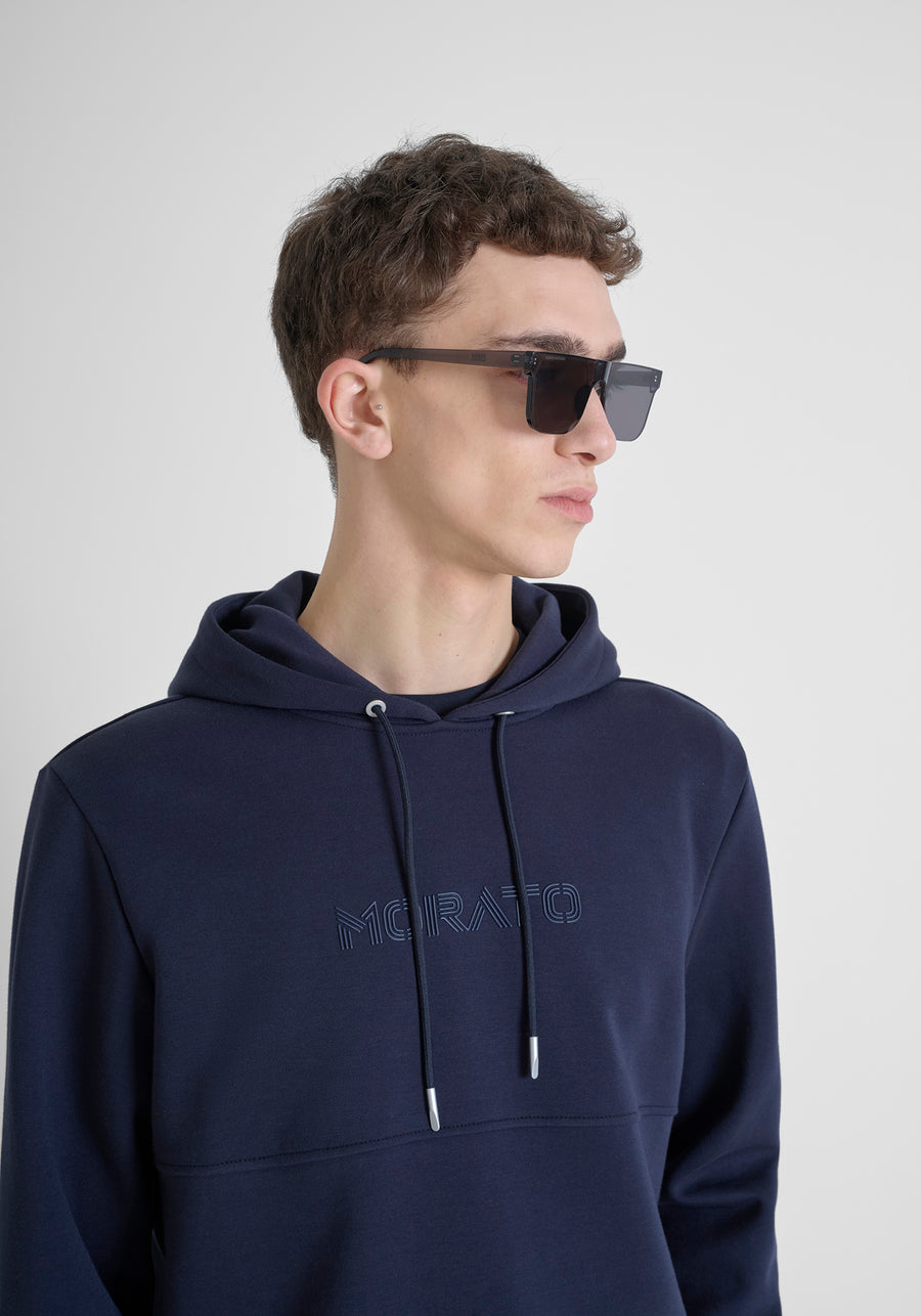 HOODIE CON CAPUCHA RELAXED FIT DE MEZCLA DE ALGODÓN CON LOGOTIPO