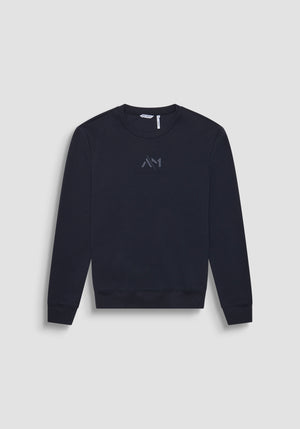 SUDADERA REGULAR FIT CON EFECTO ANTE CON INSERCIONES DE PIEL SINTÉTICA