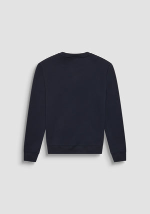 SUDADERA REGULAR FIT CON EFECTO ANTE CON INSERCIONES DE PIEL SINTÉTICA