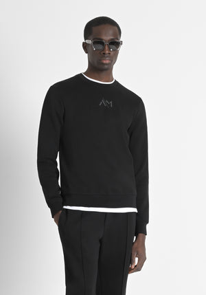 SUDADERA REGULAR FIT CON EFECTO ANTE CON INSERCIONES DE PIEL SINTÉTICA