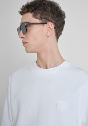 SUDADERA SLIM FIT DE MEZCLA DE ALGODÓN CON PARCHE DE TIGRE